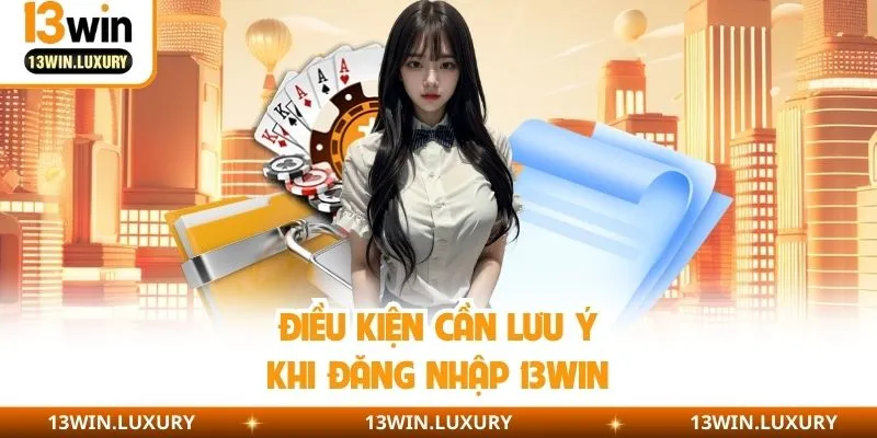 Điều kiện chú ý để đăng nhập 13win thành công 