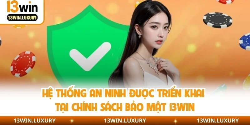 Hệ thống an ninh được triển khai tại chính sách bảo mật 13WIN